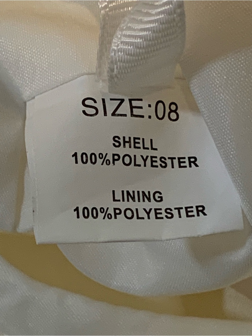 Ivory/Off White Satin Flower Girl Dress Pearl Trim Bow Back V Neck Size 8 - Picture 15 of 16